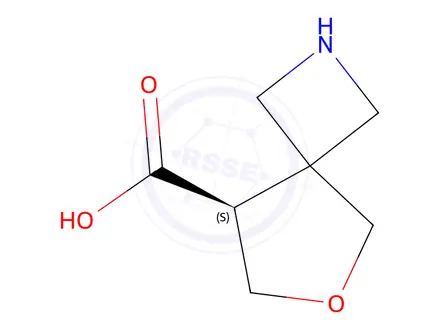 Chemical structure of (S)-6-oxa-2-azaspiro[3.4]Octane-8-carboxylic acid