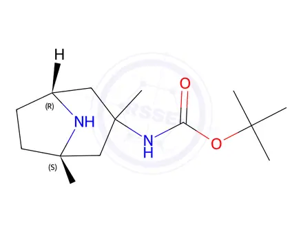 Chemical structure of Tert-butyl ((1R,5S)-3-methyl-8-azabicyclo[3.2.1]Octan-3-yl)carbamate