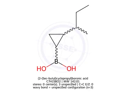 Chemical structure of (2-(Sec-butyl)cyclopropyl)boronic acid