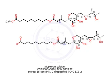 Chemical structure of Mupirocin calcium