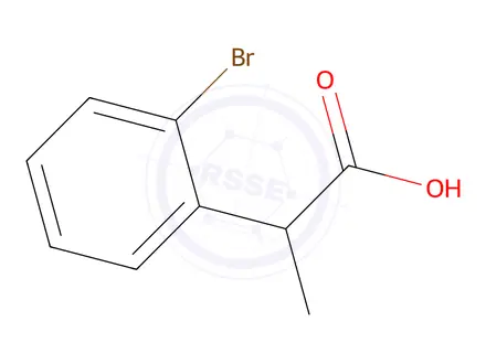 Chemical structure of 2-(2-Bromophenyl)propanoic Acid