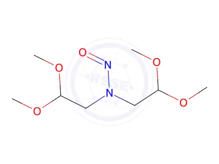 Chemical structure of N,N-bis(2,2-dimethoxyethyl)nitrous amide