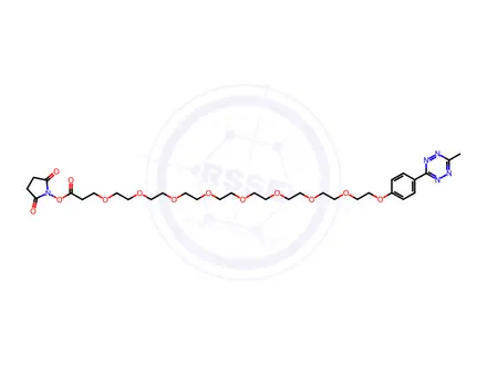 Chemical structure of Methyltetrazine-PEG8-NHS ester