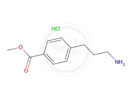 Chemical structure of methyl 4-(3-aminopropyl)benzoate hydrochloride