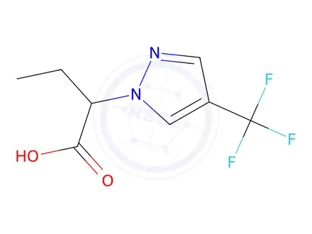 Chemical structure of 2-[4-(trifluoromethyl)-1h-pyrazol-1-yl]butanoic acid