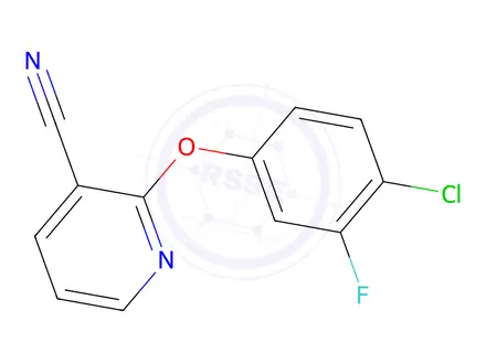 Chemical structure of 2-(4-Chloro-3-fluorophenoxy)nicotinonitrile