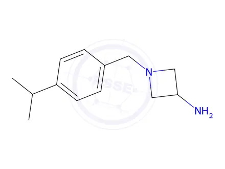 Chemical structure of 1-{[4-(propan-2-yl)phenyl]methyl}azetidin-3-amine