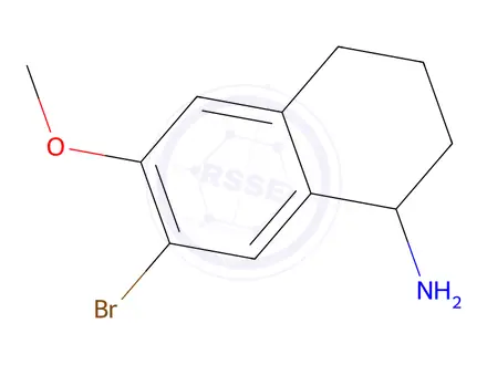 Chemical structure of (R)-7-Bromo-6-methoxy-1,2,3,4-tetrahydronaphthalen-1-amine