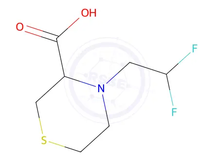 Chemical structure of 4-(2,2-Difluoroethyl)thiomorpholine-3-carboxylic acid