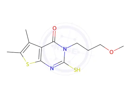 Chemical structure of 3-(3-Methoxypropyl)-5,6-dimethyl-2-thioxo-2,3-dihydrothieno[2,3-d]pyrimidin-4(1H)-one