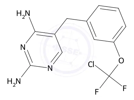 Chemical structure of 5-[M-(Chlorodifluoromethoxy)Benzyl]-2,4-Pyrimidinediamine