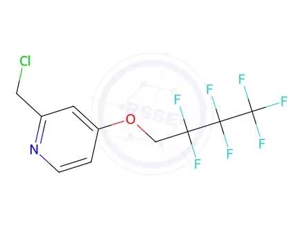 Chemical structure of 2-(chloromethyl)-4-(2,2,3,3,4,4,4-heptafluorobutoxy)pyridine