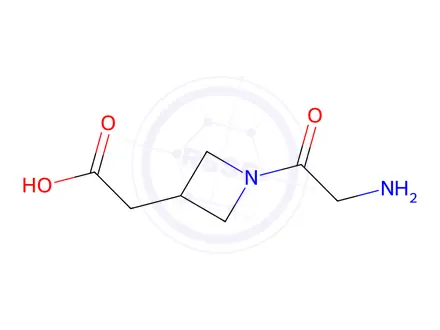 Chemical structure of 2-(1-Glycylazetidin-3-yl)acetic acid