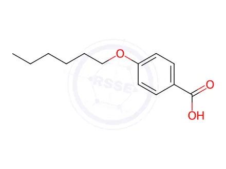 Chemical structure of 4-(Hexyloxy)benzoic Acid