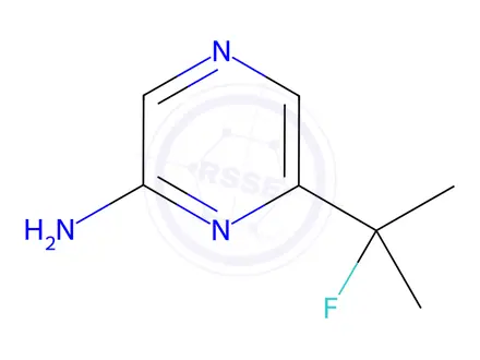 Chemical structure of 6-(2-fluoropropan-2-yl)pyrazin-2-amine