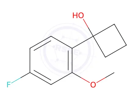 Chemical structure of 1-(4-fluoro-2-methoxyphenyl)cyclobutanol