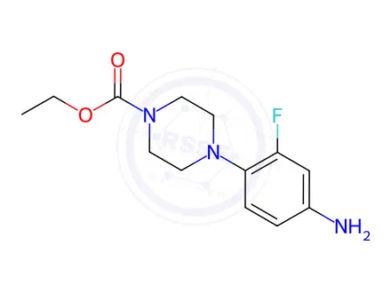 Chemical structure of Ethyl 4-(4-amino-2-fluorophenyl)-1-piperazinecarboxylate