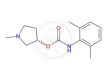 Chemical structure of N-(2,6-Dimethylphenyl)carbamic acid 1-methyl-3-pyrrolidinyl ester