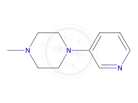 Chemical structure of 1-methyl-4-(pyridin-3-yl)piperazine