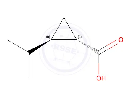 Chemical structure of (1S,2R)-2-Isopropylcyclopropanecarboxylic acid