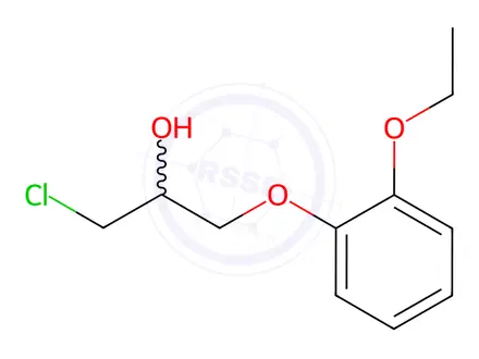 Chemical structure of 1-chloro-3-(2-ethoxy phenoxy)propan-2-ol