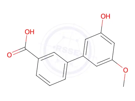 Chemical structure of 3'-Hydroxy-5'-methoxybiphenyl-3-carboxylic acid