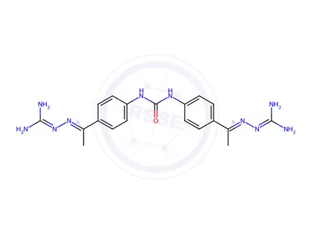 Chemical structure of diacetyldiphenylurea bisguanylhydrazone
