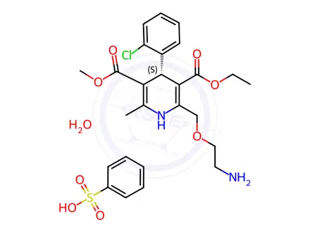 Chemical structure of Levamlodipine Besylate Hemipentahydrate