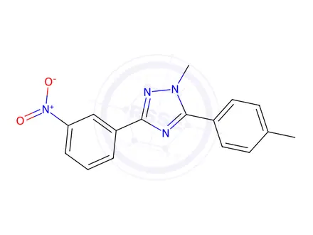 Chemical structure of 1-Methyl-3-(3-nitrophenyl)-5-(p-tolyl)-1H-1,2,4-triazole