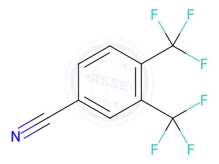 Chemical structure of 3,4-Bis(trifluoromethyl)benzonitrile