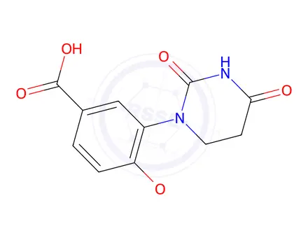 Chemical structure of 3-(2,4-dioxohexahydropyrimidin-1-yl)-4-methoxy-benzoic acid