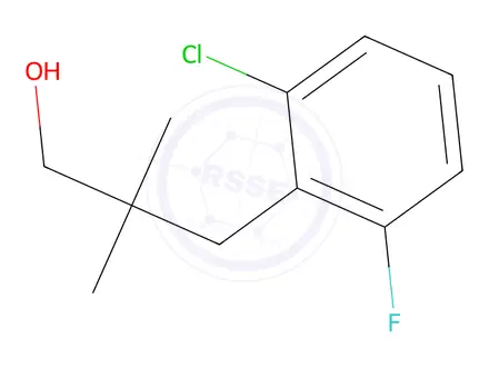 Chemical structure of 3-(2-Chloro-6-fluorophenyl)-2,2-dimethylpropan-1-ol