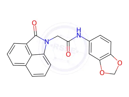 Chemical structure of N-(Benzo[d][1,3]dioxol-5-yl)-2-(2-oxobenzo[cd]indol-1(2H)-yl)acetamide