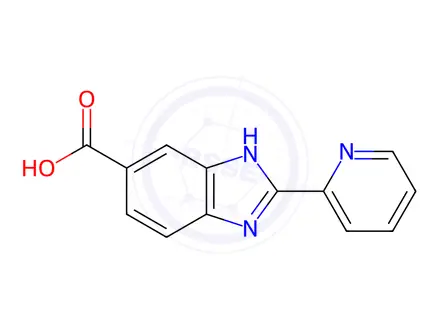 Chemical structure of 2-(2-pyridinyl)-1H-Benzmidazole-6-carboxylic acid