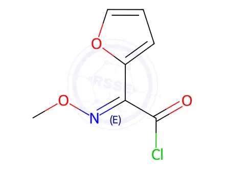 Chemical structure of (E)-2-(Furan-2-yl)-2-(methoxyimino)acetyl Chloride