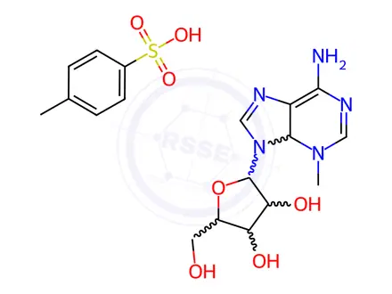 Chemical structure of 3-Methyl Adenosine p-Toluenesulfonate Salt