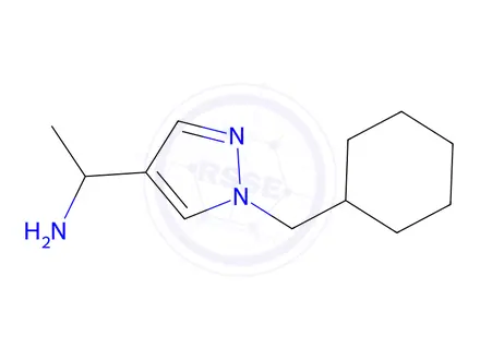 Chemical structure of 1-[1-(cyclohexylmethyl)-1h-pyrazol-4-yl]ethan-1-amine