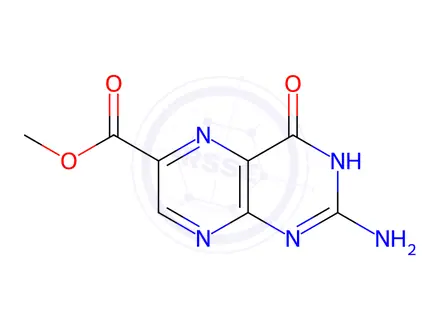 Chemical structure of 2-Amino-3,4-dihydro-4-oxopteridine-6-carboxylic acid methyl ester