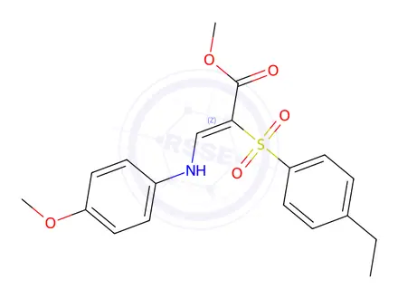 Chemical structure of Methyl (2Z)-2-(4-ethylbenzenesulfonyl)-3-[(4-methoxyphenyl)amino]prop-2-enoate