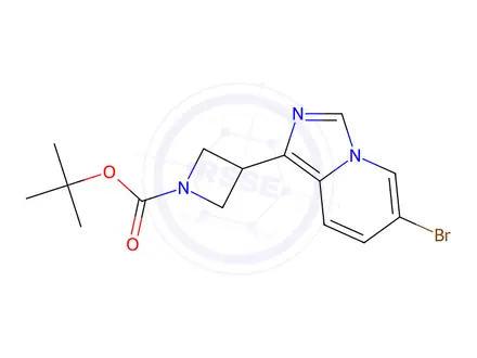 Chemical structure of tert-Butyl 3-(6-bromoimidazo[1,5-A]pyridin-1-Yl)azetidine-1-Carboxylate