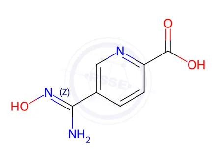 Chemical structure of 5-(n'-Hydroxycarbamimidoyl)picolinic acid