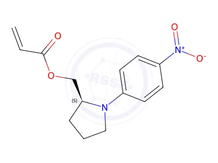 Chemical structure of [(2S)-1-(4-Nitrophenyl)pyrrolidin-2-yl]methyl prop-2-enoate