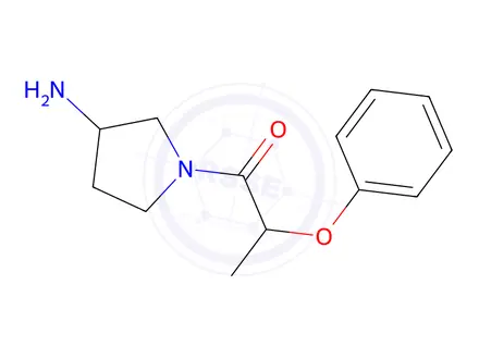 Chemical structure of 1-(3-aminopyrrolidin-1-yl)-2-phenoxypropan-1-one
