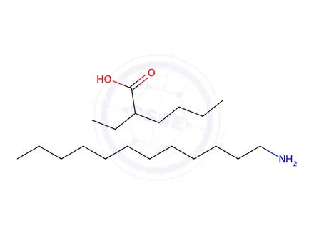 Chemical structure of 2-ethylhexanoic acid, compound with dodecylamine (1:1)