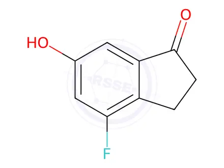 Chemical structure of 4-Fluoro-6-hydroxy-indan-1-one