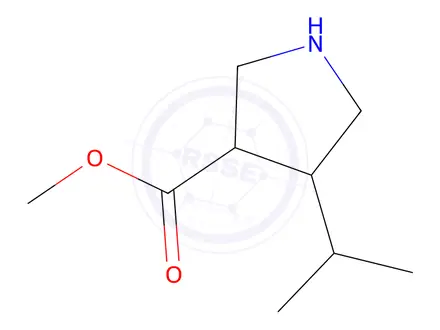 Chemical structure of Trans (+/-) 4-Isopropylpyrrolidine-3-Carboxylic Acid Methyl Ester