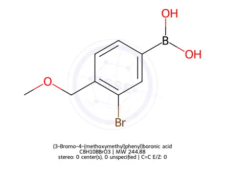 Chemical structure of (3-Bromo-4-(methoxymethyl)phenyl)boronic acid