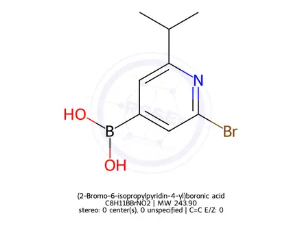 Chemical structure of (2-Bromo-6-isopropylpyridin-4-yl)boronic acid