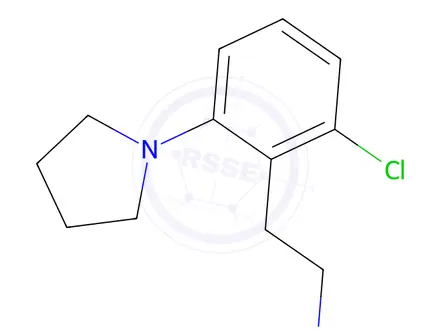 Chemical structure of 2-[2-chloro-6-(pyrrolidin-1-yl)phenyl]ethan-1-amine