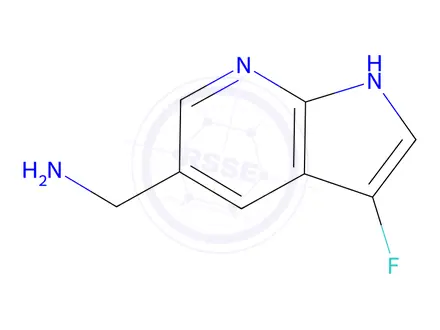Chemical structure of (3-Fluoro-1H-pyrrolo[2,3-b]pyridin-5-yl)methanamine